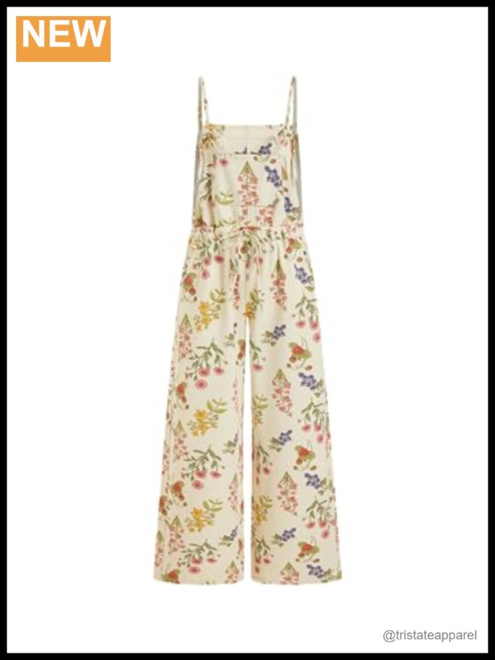 Denim Overalls Jumpsuit Bowknot Adjustable Straps Wide Leg Pockets